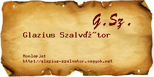 Glazius Szalvátor névjegykártya